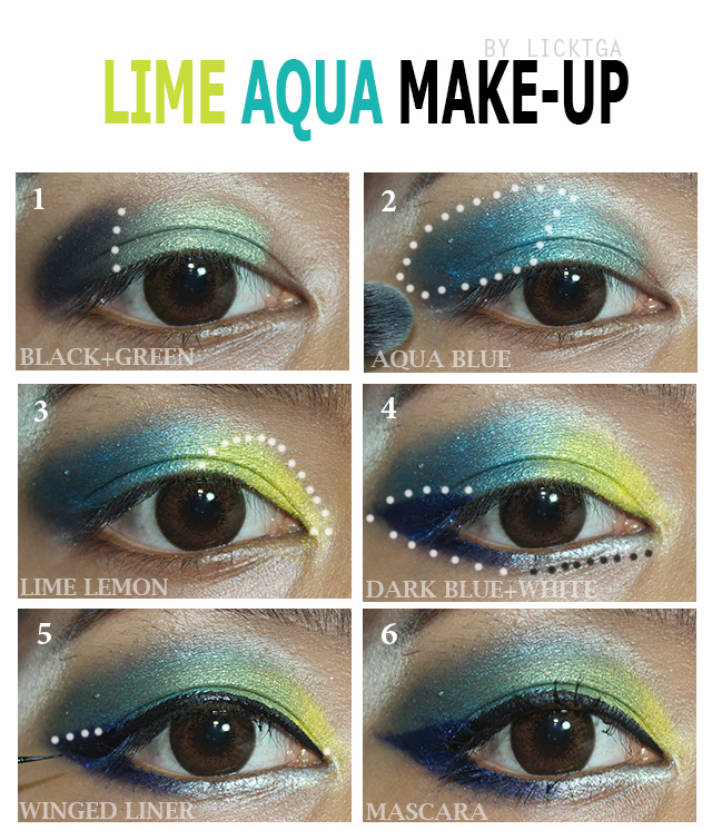 howto lime aqua makeup